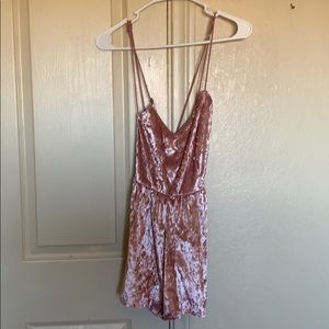 LA Hearts Medium NEW with tags pink velvet romper